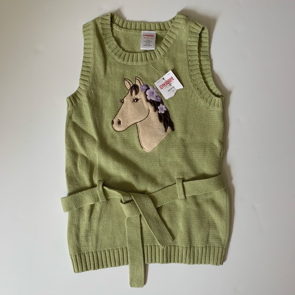 NEW Gymboree 2009 XS 3-4 Horse Sweater Vest